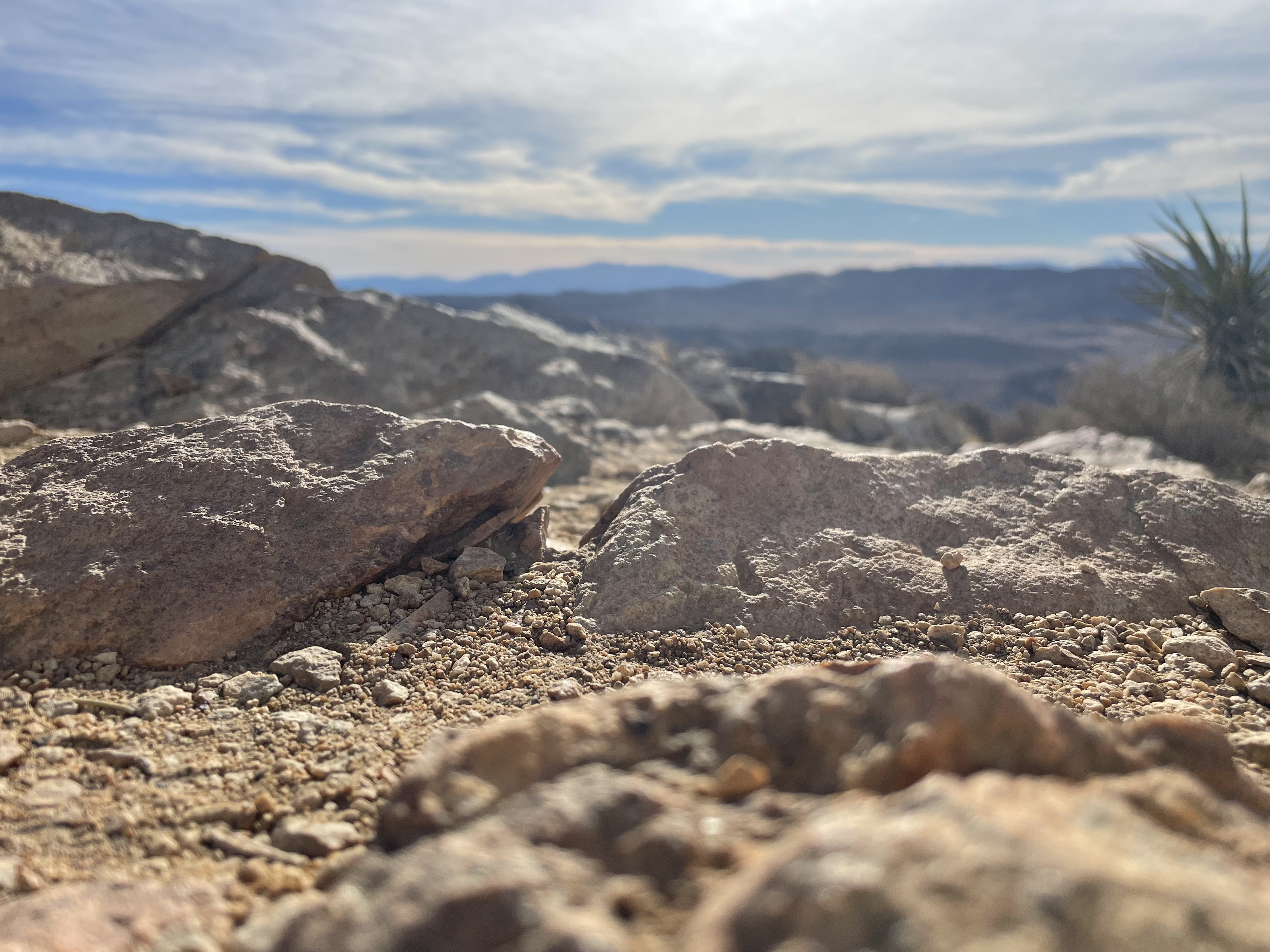 Sand with blurred desert background